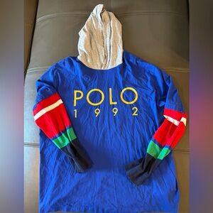 Ralph Lauren Blue and Gray Hoodie